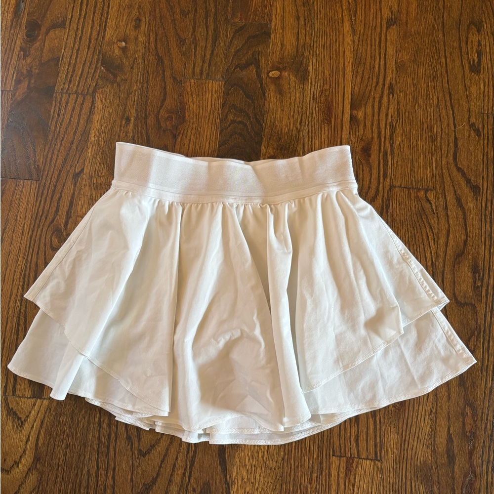 Lululemon High-Rise White Tennis Skirt with Liner